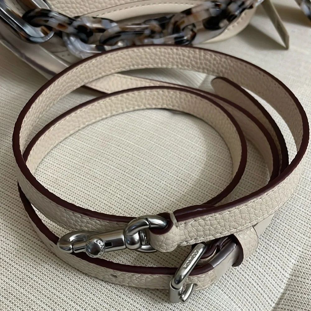 Coach Micro Wavy Dinky Bag In Coachtopia Leather / Cloud NWT - Picture 15 of 17